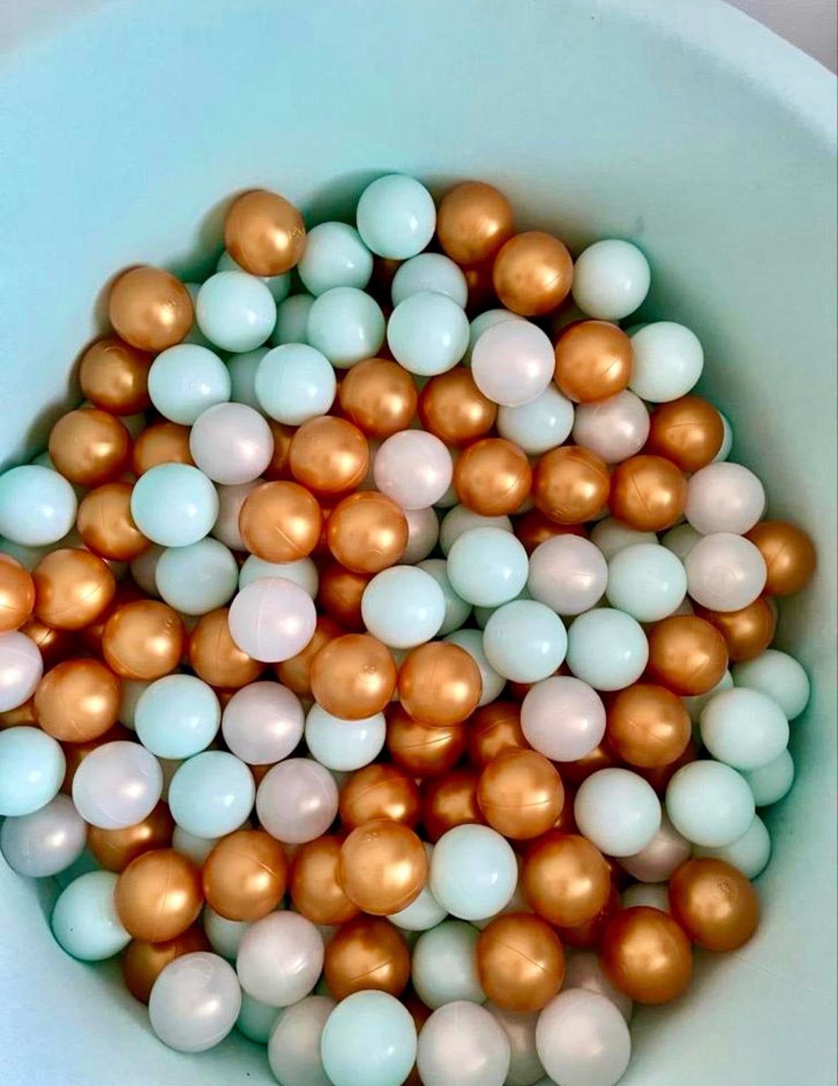 Ballenbak XL Moje mintgroen stoffen ballenbak 90x40 + ballen, Ophalen, Zo goed als nieuw, Jongen of Meisje