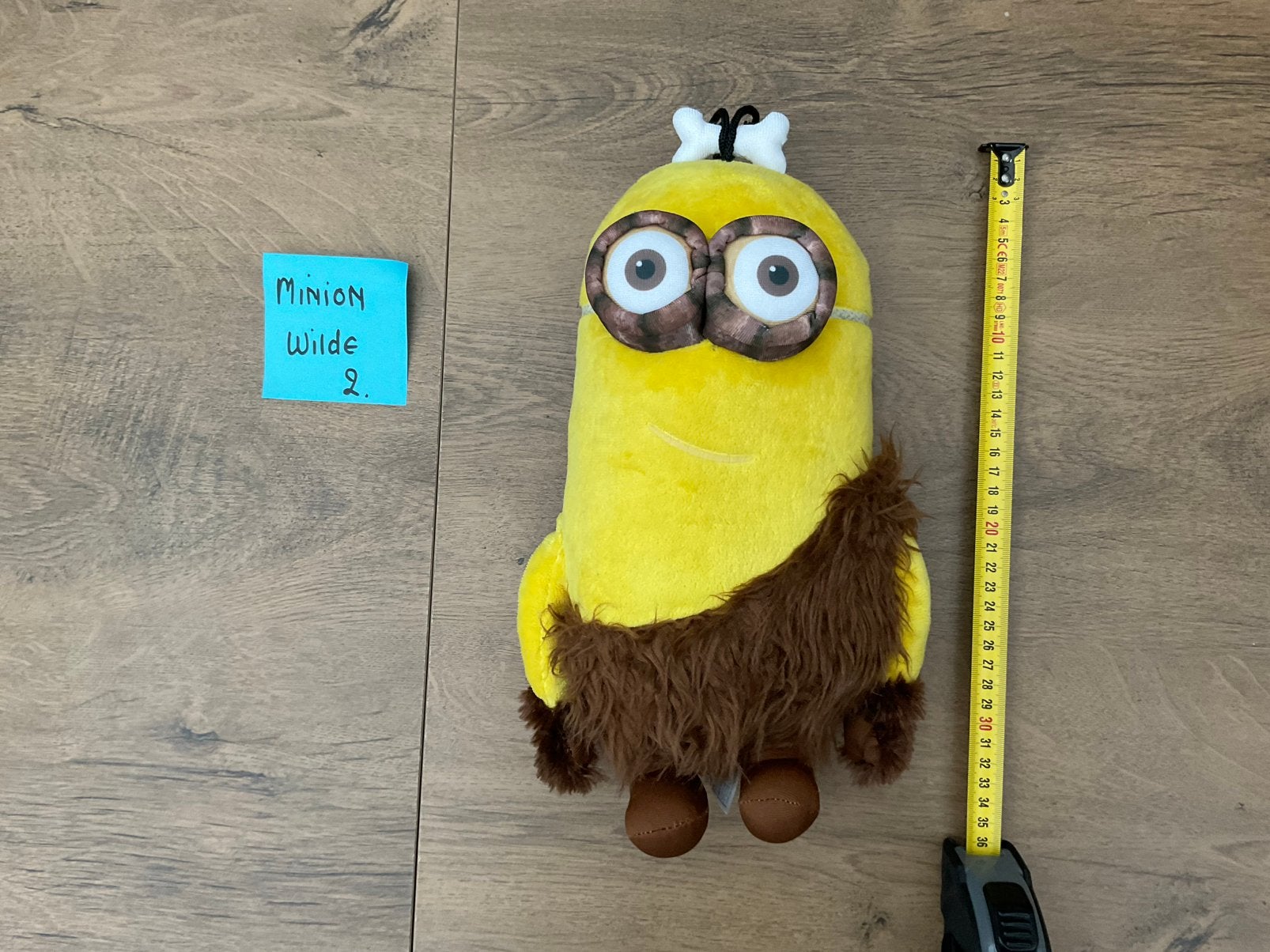 Nieuwe zgan Wilde Minions knuffel pluche Minion Wilde 35cm, Ophalen, Overige figuren, Nieuw, Beeldje of Figuurtje
