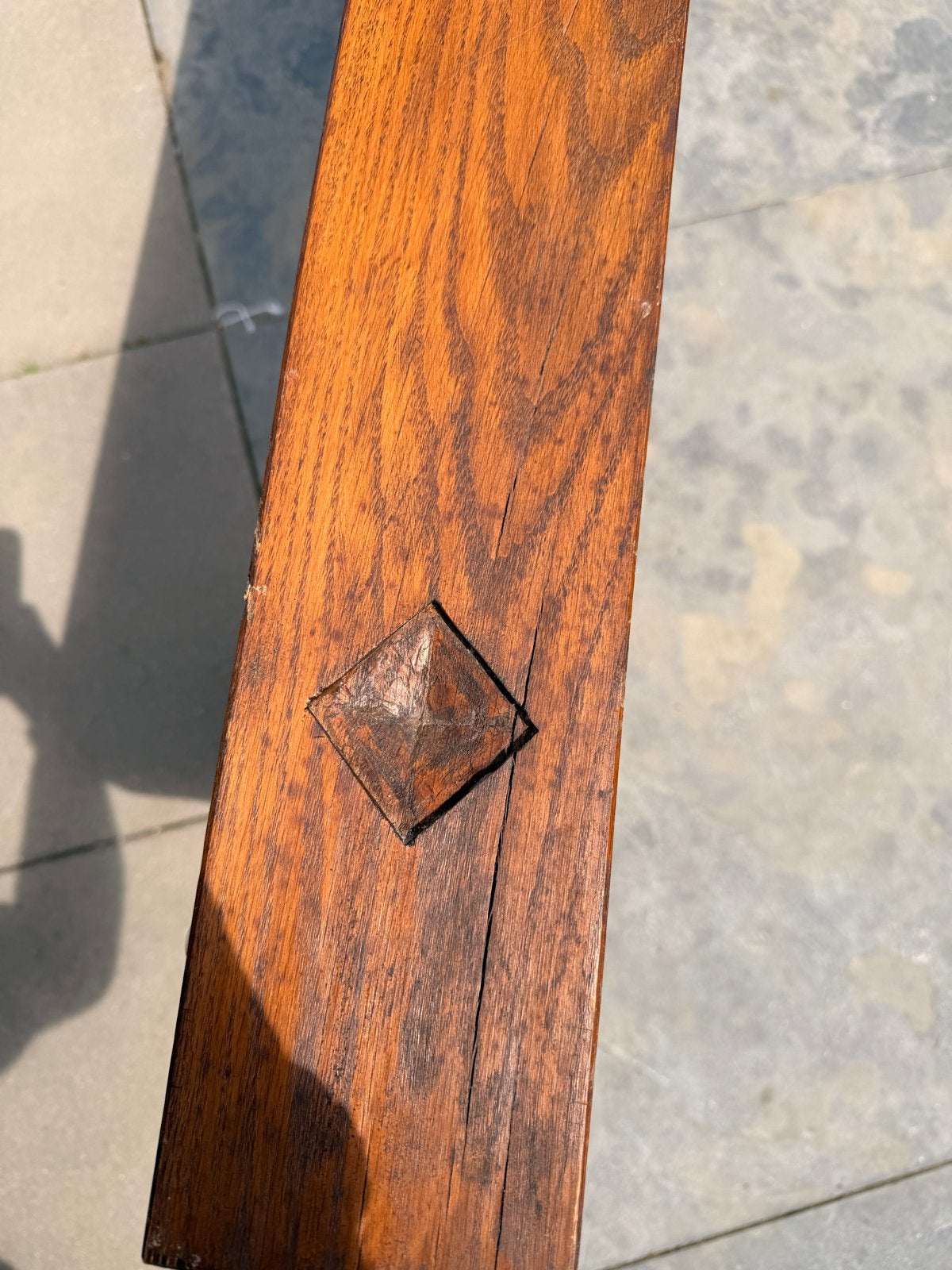 Eiken Houten schoorstenmantel met Decoratieve Inleg, Doe-het-zelf en Verbouw, Hout en Planken, Ophalen, Gebruikt, Eiken, 50 mm of meer