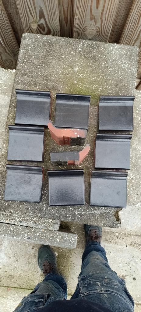 10 zwarte raamdorpels 105 x 105, Ophalen, Nieuw, Kalkzandstenen