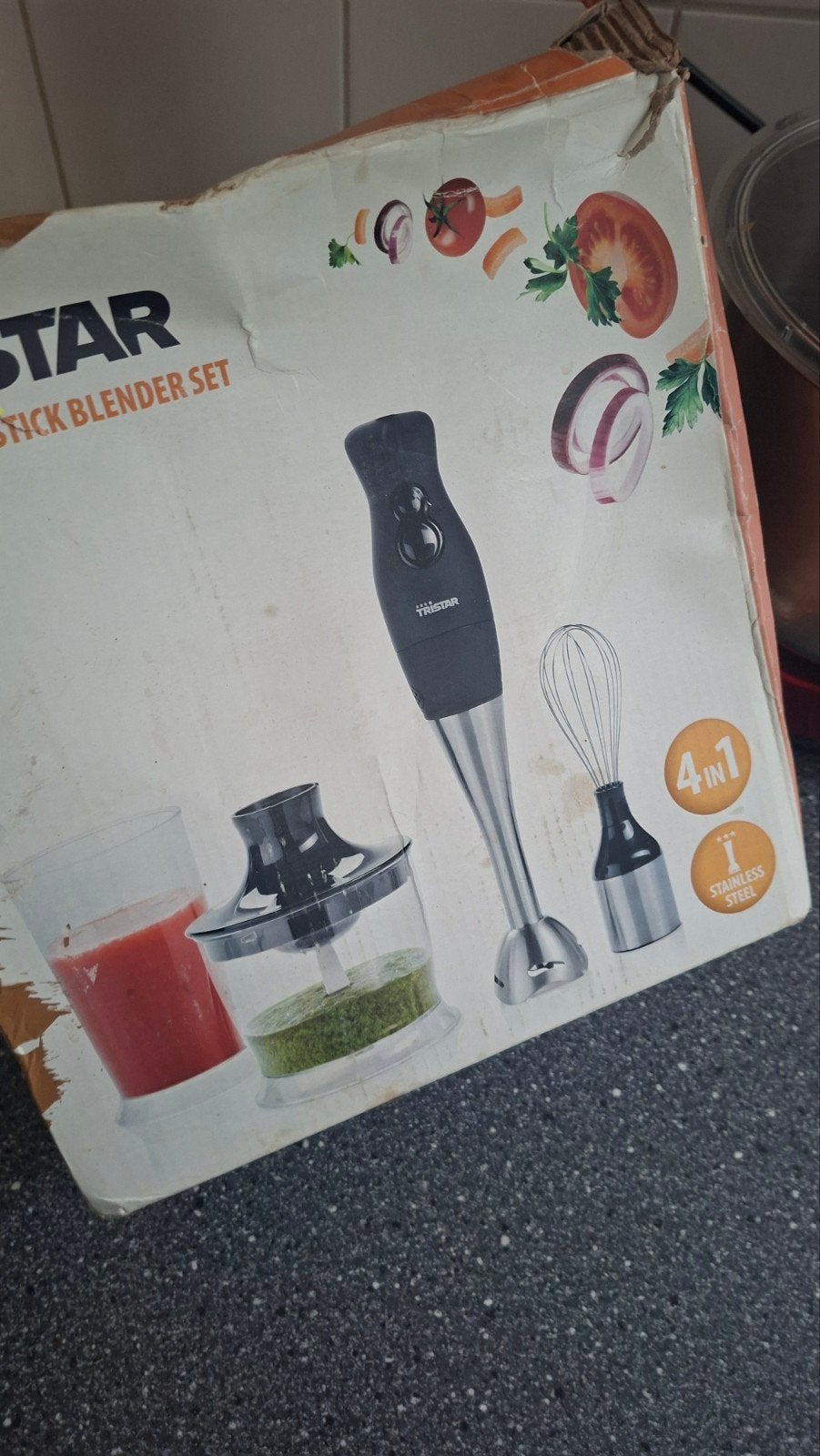Tristar Staafmixer Set 4-in-1 RVS - Zo goed als nieuw, Minder dan 1 liter, Ophalen of Verzenden, Zo goed als nieuw, 2 snelheden