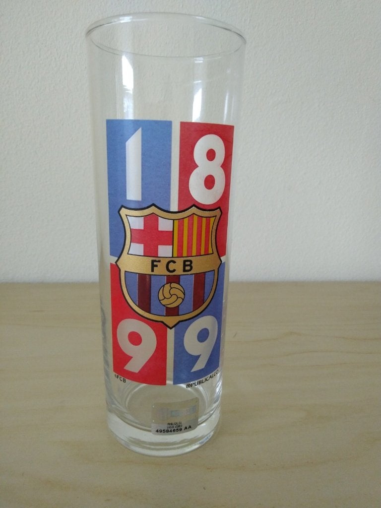 F.C. Barcelona longdrink glas, Ophalen, Zo goed als nieuw, Buitenlandse clubs, Overige typen