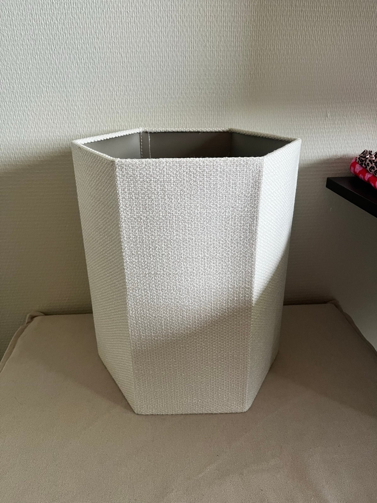 Karwei zeshoekige lampenkap, wit, 35 cm hoog, Ophalen, Gebruikt, 25 tot 50 cm, Wit