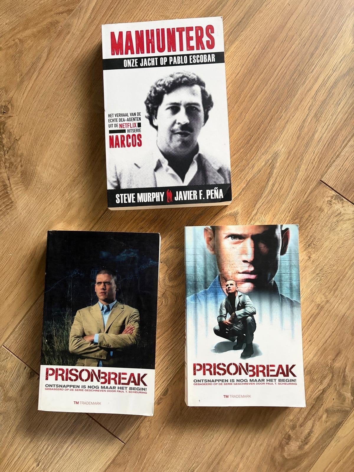 Manhunters & Prison Break boeken (3 stuks), Boeken, Ophalen of Verzenden, Gelezen