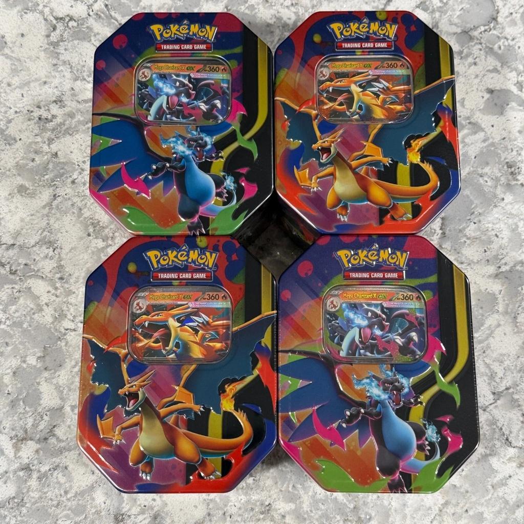 pokemon mega charizard tin Y/X, Ophalen of Verzenden, Nieuw, Overige typen, Foil