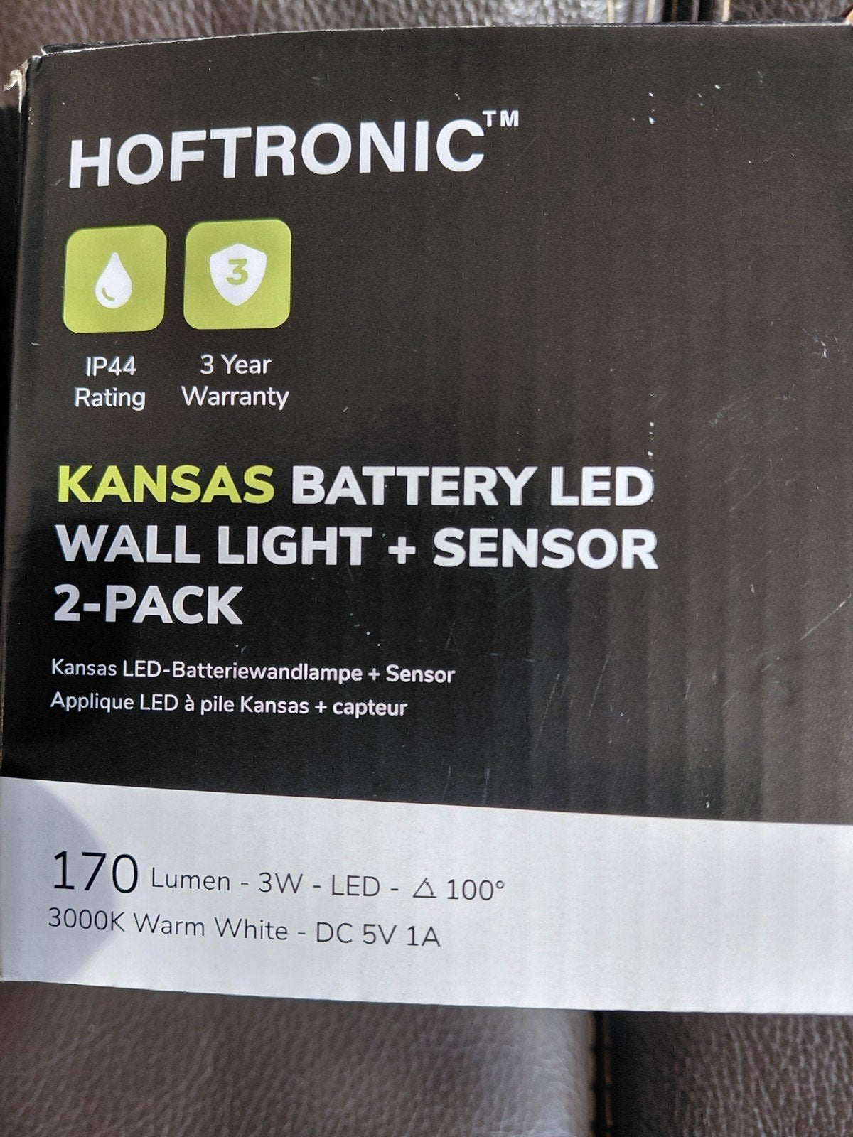 2x Kansas led wandlamp NIEUW, Minder dan 50 watt, Wandlamp, Ophalen of Verzenden, Netvoeding