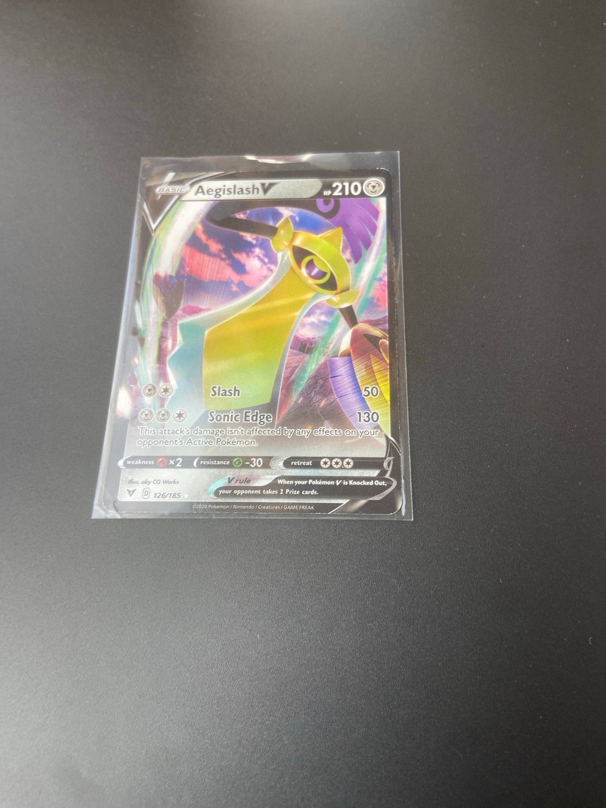 Pokémon TCG Aegislash V 126/185, Verzenden, Zo goed als nieuw, Losse kaart