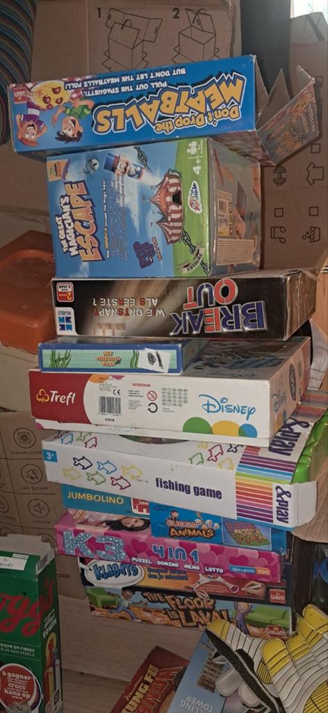 Grote collectie bordspellen en kinderspellen, Vijf spelers of meer, Ophalen of Verzenden, Gebruikt, Diverse