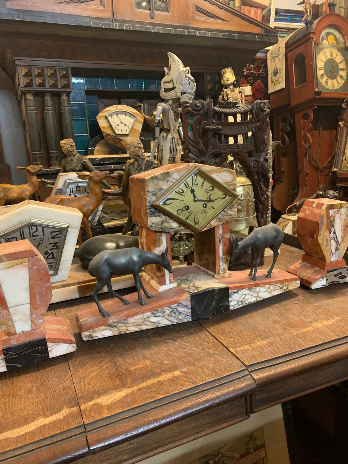 Antiek Art deco klok, Antiek en Kunst, Ophalen of Verzenden
