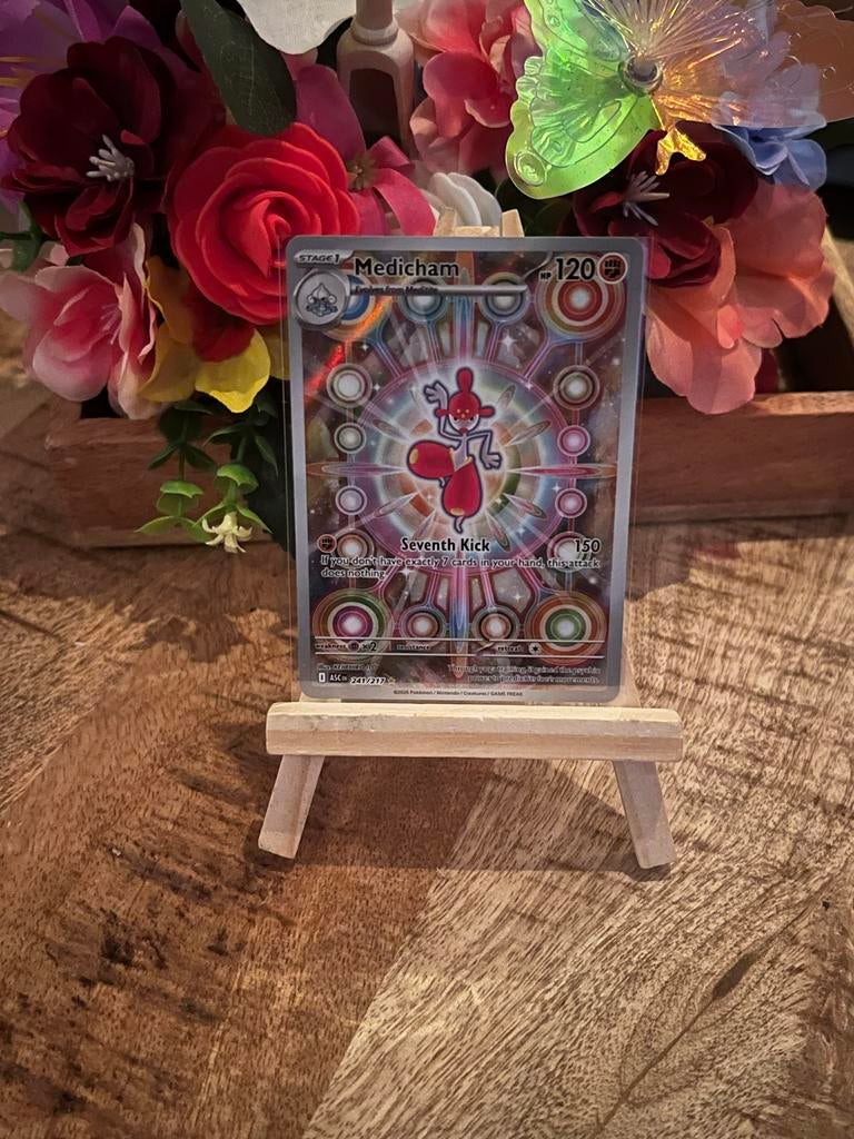 Medicham Full Art Pokémon Kaart (241/217) Astral Radiance, Ophalen of Verzenden, Zo goed als nieuw, Losse kaart, Foil