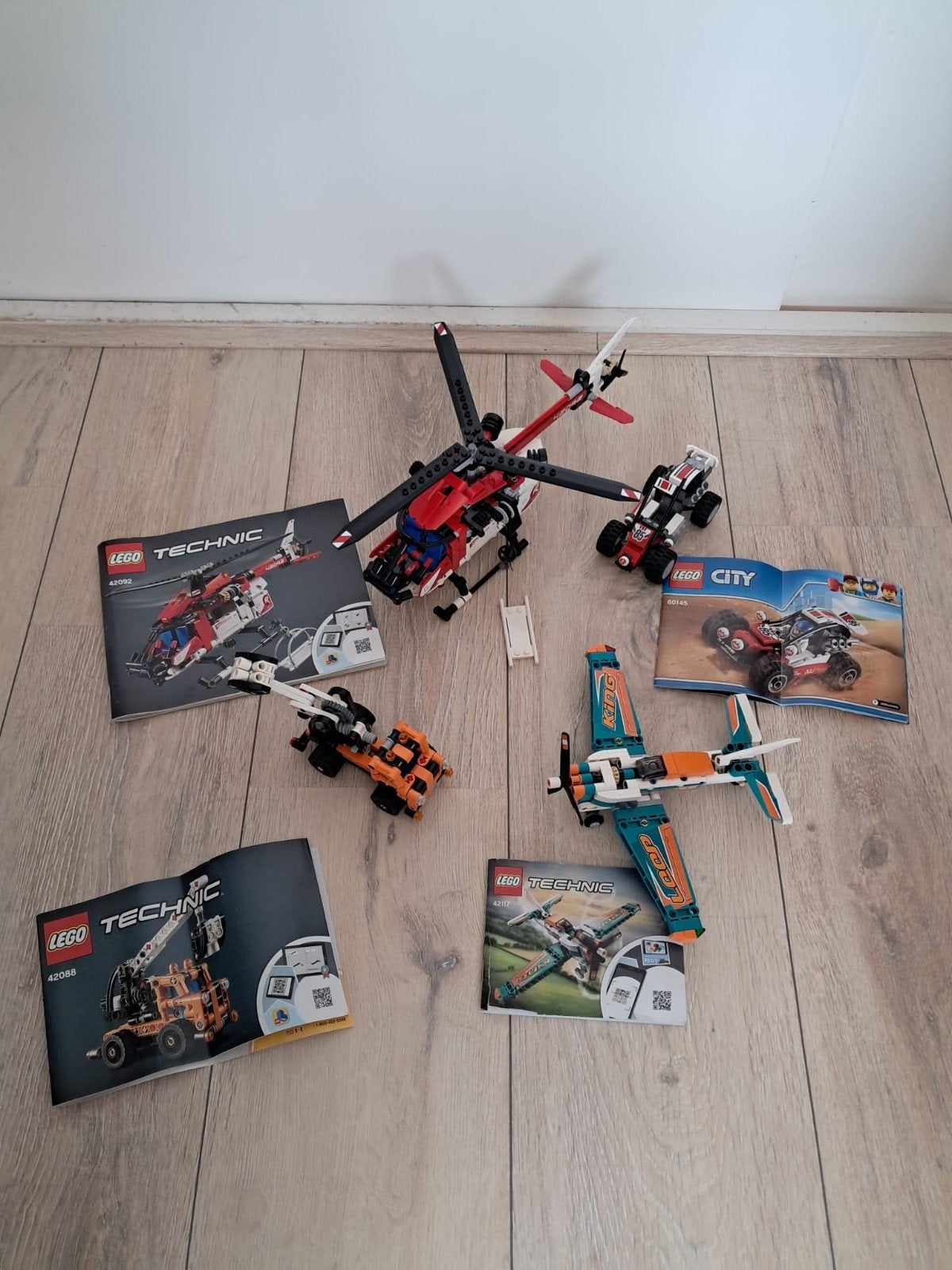 4x LEGO Technic sets (42117, 42088, 42073, 42092, Ophalen of Verzenden, Gebruikt