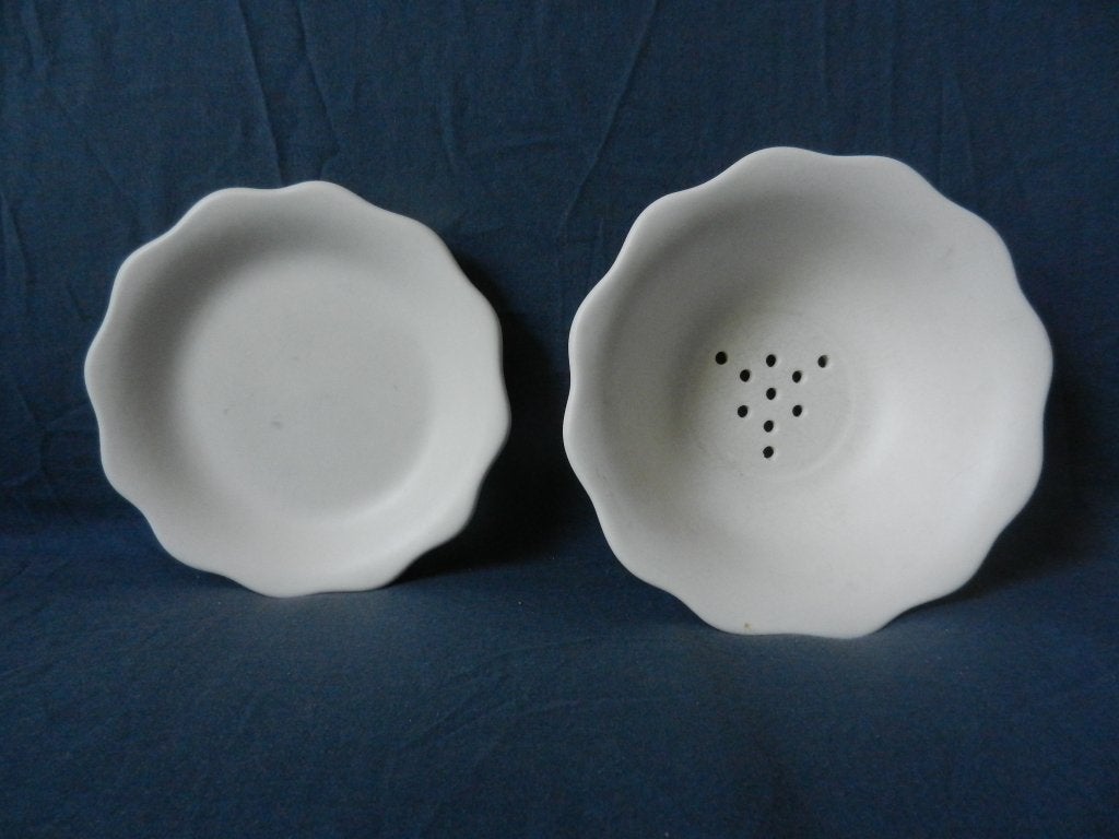 Tweedelige witte fruittest Flora Gouda klein model 1065, Ophalen of Verzenden