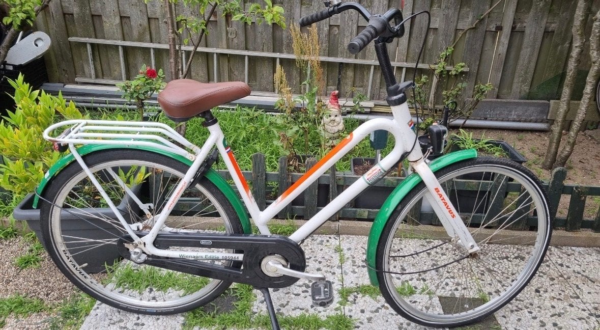 Damesfiets Postcode Loterij, Terugtraprem, Gebruikt, Versnellingen, Ophalen