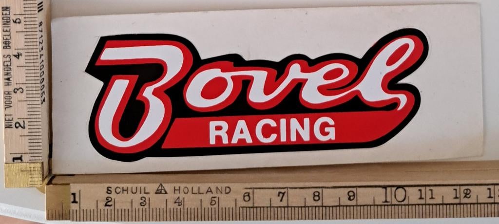 Vintage sticker Bovel Racing autosticker autosport, Ophalen of Verzenden, Zo goed als nieuw