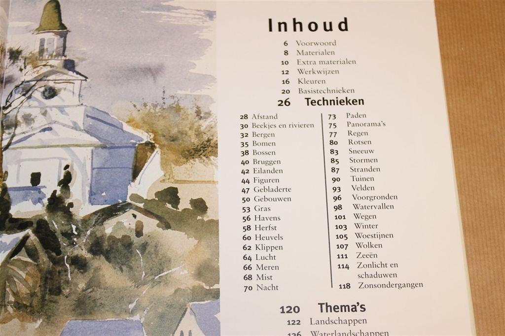 Landschappen in Aquarel – Technieken & inspiratieboek, Boeken, Ophalen of Verzenden, Gelezen, Tekenen en Schilderen