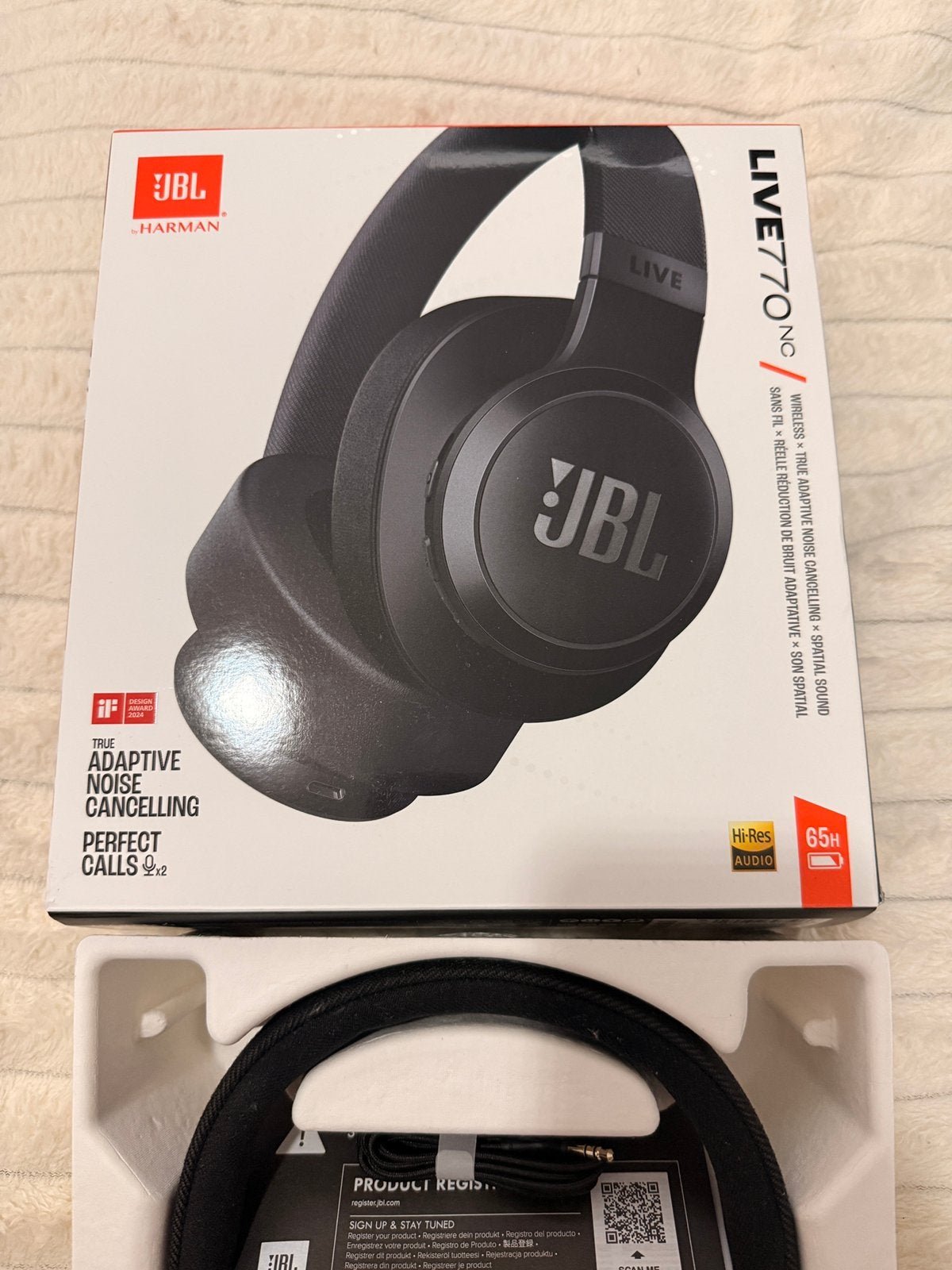 JBL Live 770NC Zwart – Zo goed als nieuw – Compleet