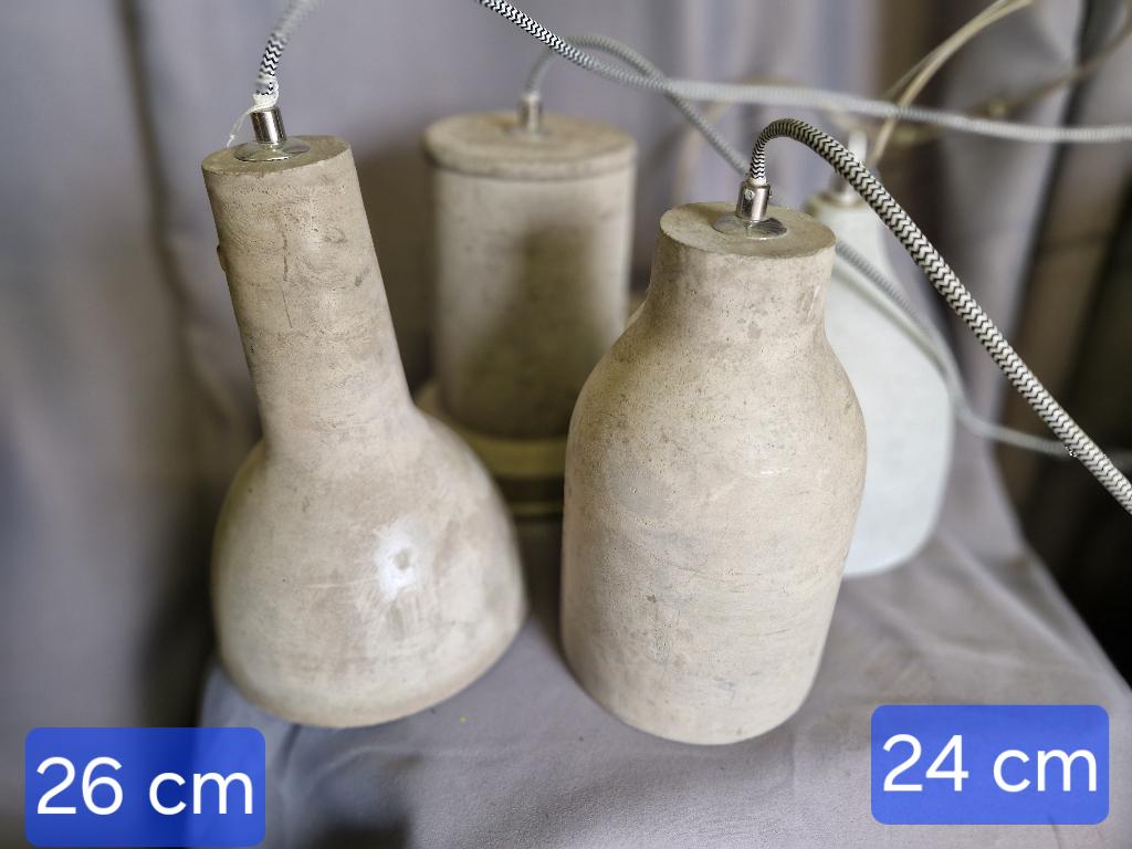 4 delige set beton lampen, Overige materialen, Ophalen of Verzenden, Zo goed als nieuw, Landelijk industrieel