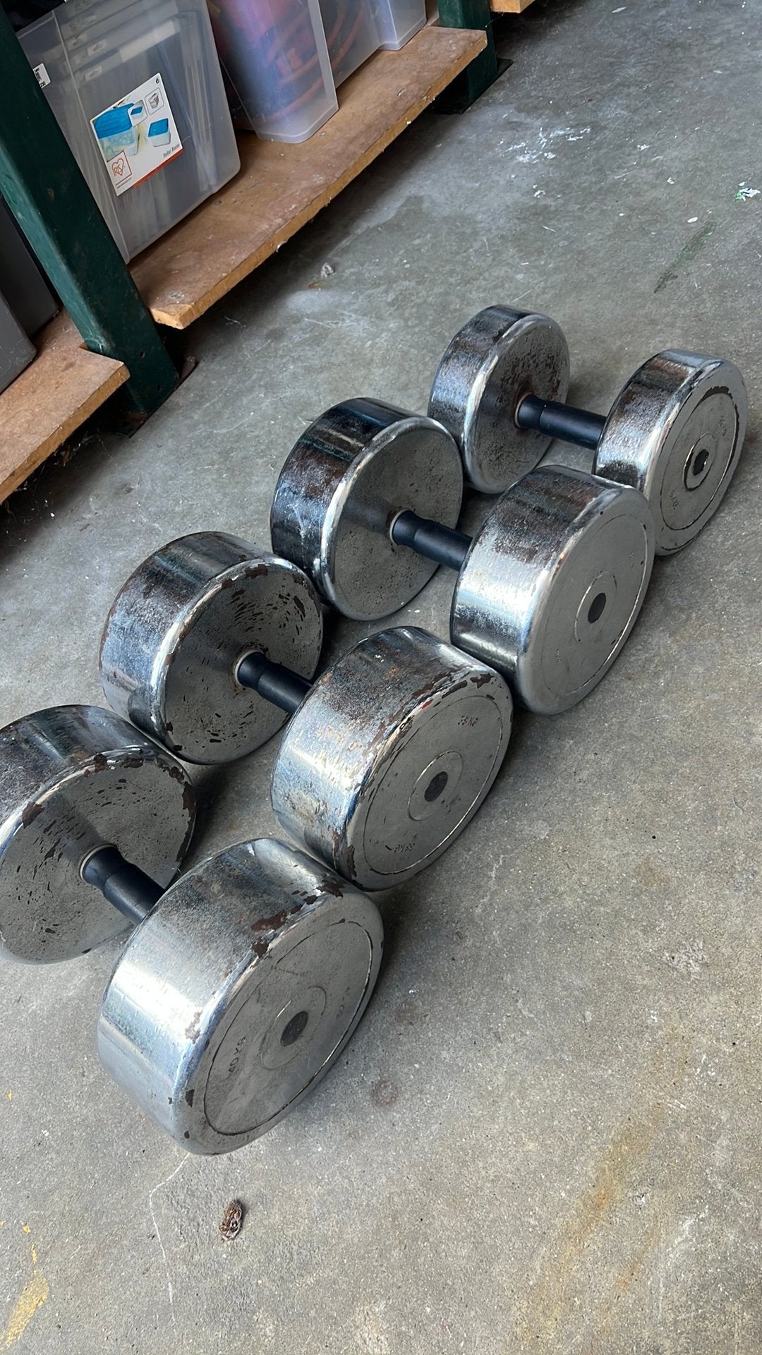 4 dumbells, Ophalen, Gebruikt, Benen, Dumbbell