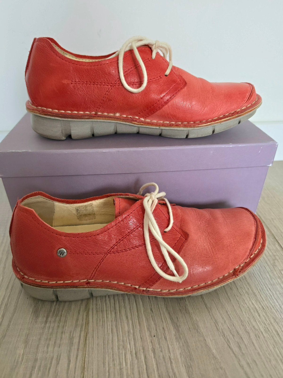 Rode Wolky veterschoenen maat 41, Wolky, Ophalen of Verzenden, Zo goed als nieuw, Rood