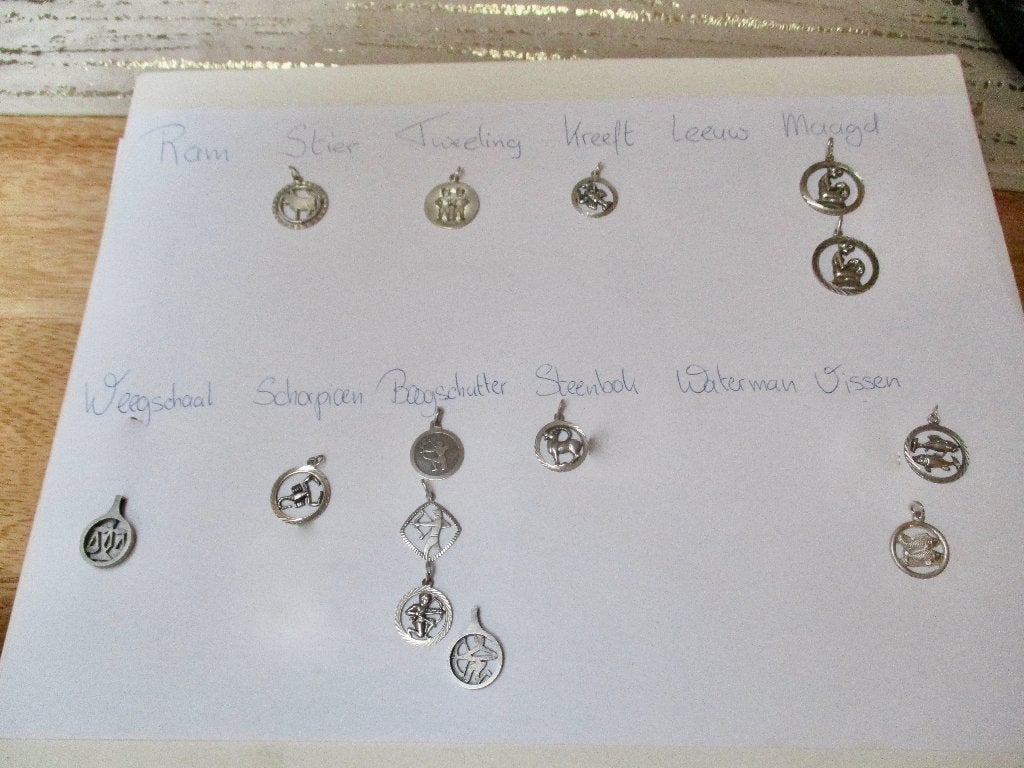 Zilveren STERRENBEELD hangers 925 en 835 zilver p.p.st., Verzenden, Zo goed als nieuw, Zilver, Zilver