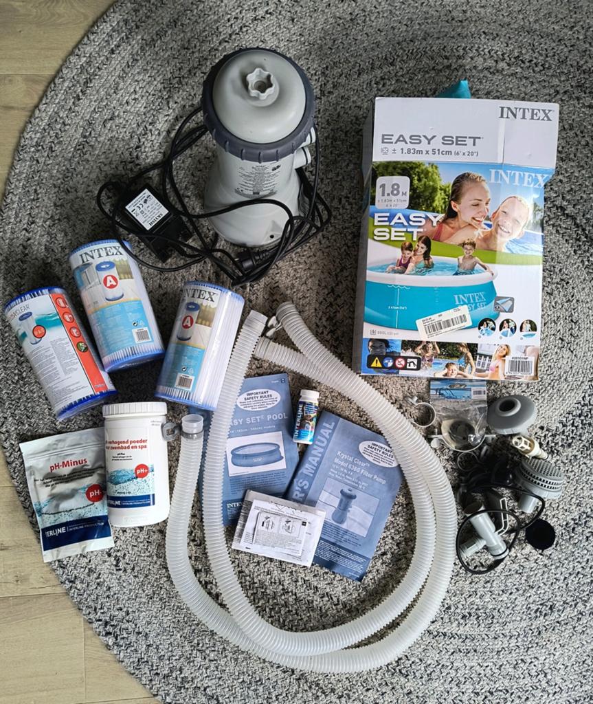 Intex Easy Set zwembad 183cm rond, met pomp en accessoires, Tuin en Terras, Zwembaden, Minder dan 80 cm, Overige typen, Rond, Ophalen of Verzenden
