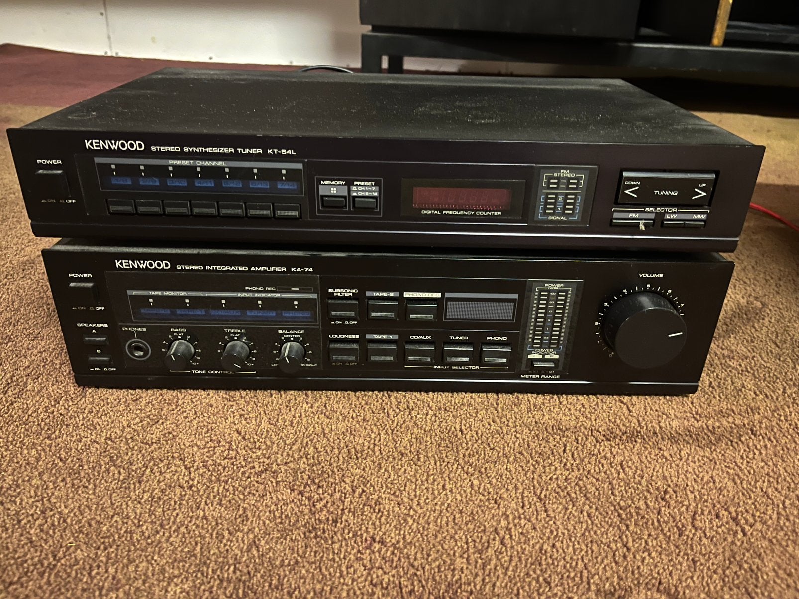 Kenwood KT-56L Tuner en KA-56 Versterker, Gebruikt, Tuner of Radio, Losse componenten, Ophalen