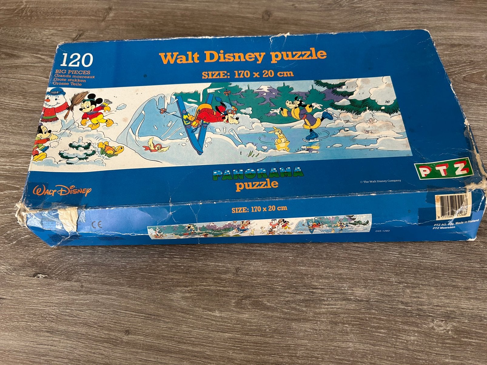 Walt disney puzzel / 170x20 cm / panorama / 120 stukjes, Ophalen of Verzenden, Meer dan 50 stukjes, Gebruikt, 4 tot 6 jaar