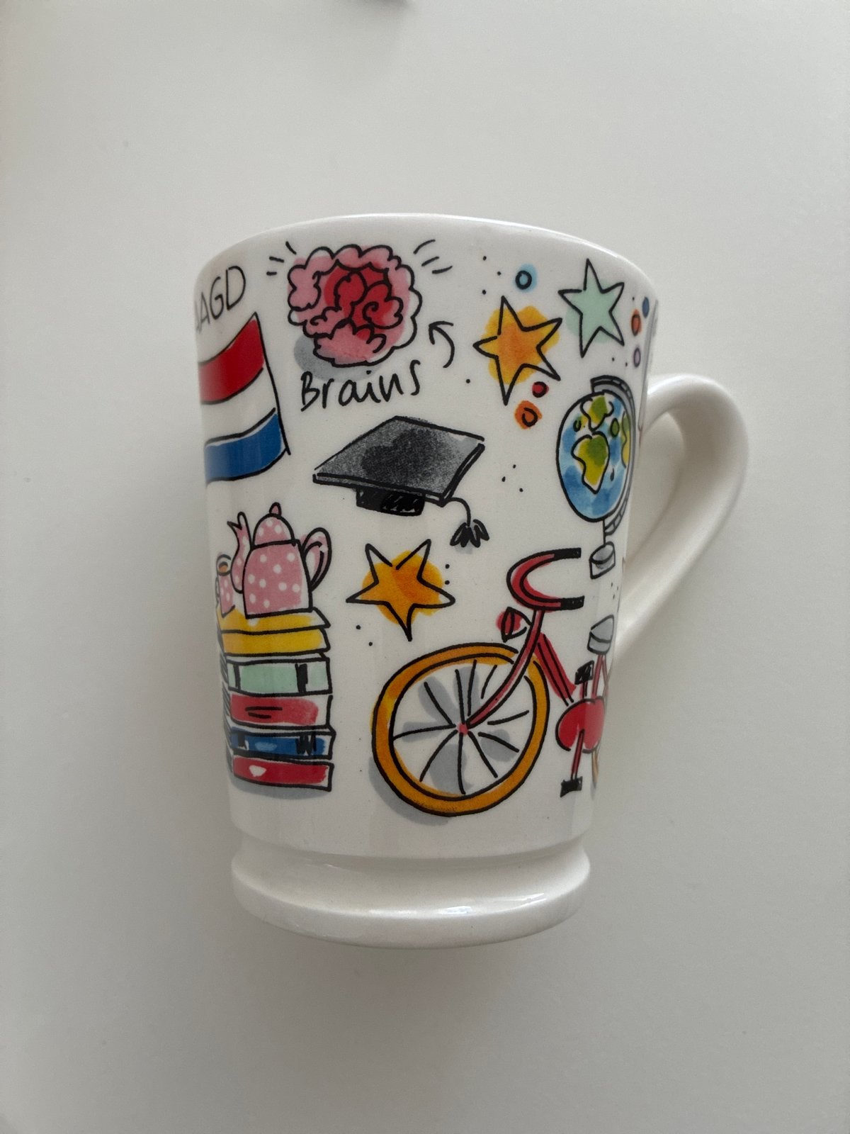 Mok 'Geslaagd' Blond Amsterdam, Overige typen, Ophalen of Verzenden, Zo goed als nieuw, Steen/keramiek