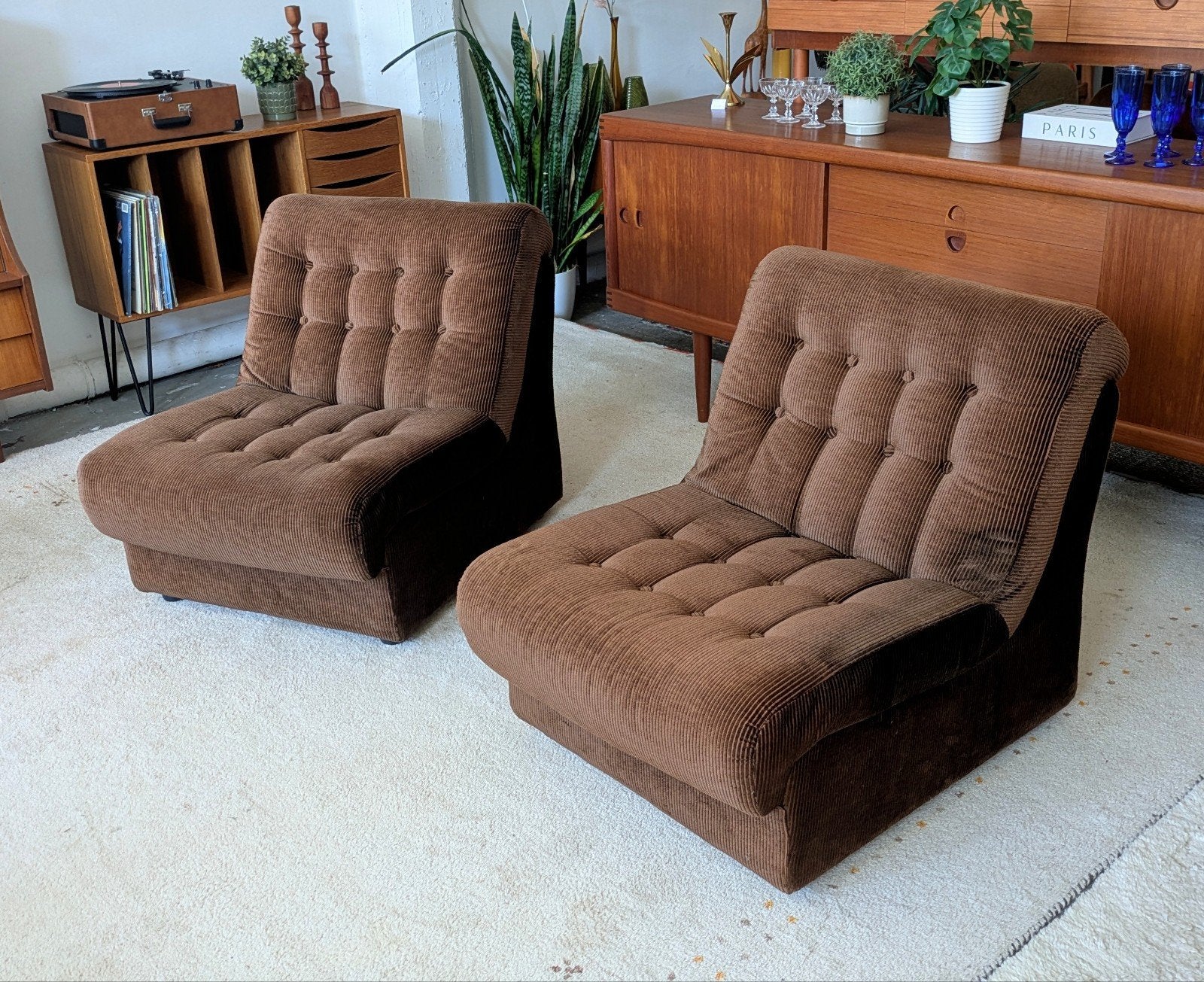 Twee modulaire lounge fauteuils apart of als set te koop, Ophalen, Gebruikt, ., .