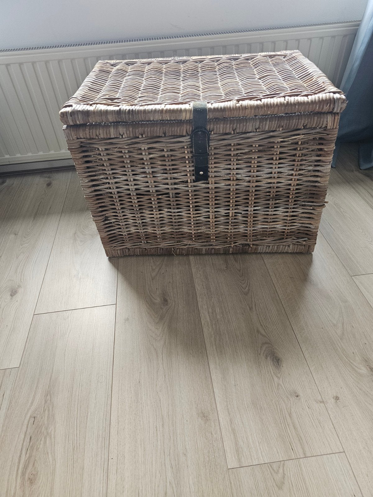Rotan opbergkist / mand met deksel, Huis en Inrichting, Woonaccessoires | Kisten, Ophalen, 50 – 75, Gebruikt, 50 tot 100 cm