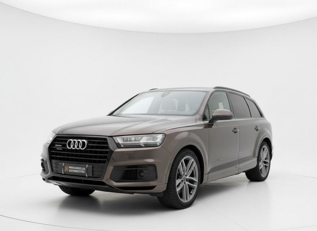 Audi Q7 3.0 TDI E-Tron Quattro Sport, Xenon, Pano, Camera, Auto's, Audi, Automaat, Gebruikt, Bruin, 259 pk