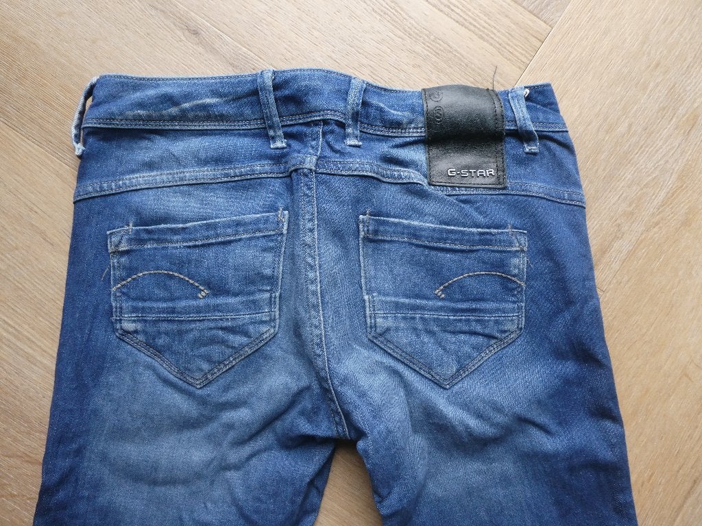 Gstar Refender Skinny wmn spijkerbroek maat 27-34, Blauw, Ophalen of Verzenden, Zo goed als nieuw, W27 (confectie 34) of kleiner