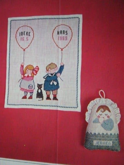 Borduurpatroon  Baby Geboorte merklap  nr 63 06, Verzenden, Nieuw, Handborduren, Patroon