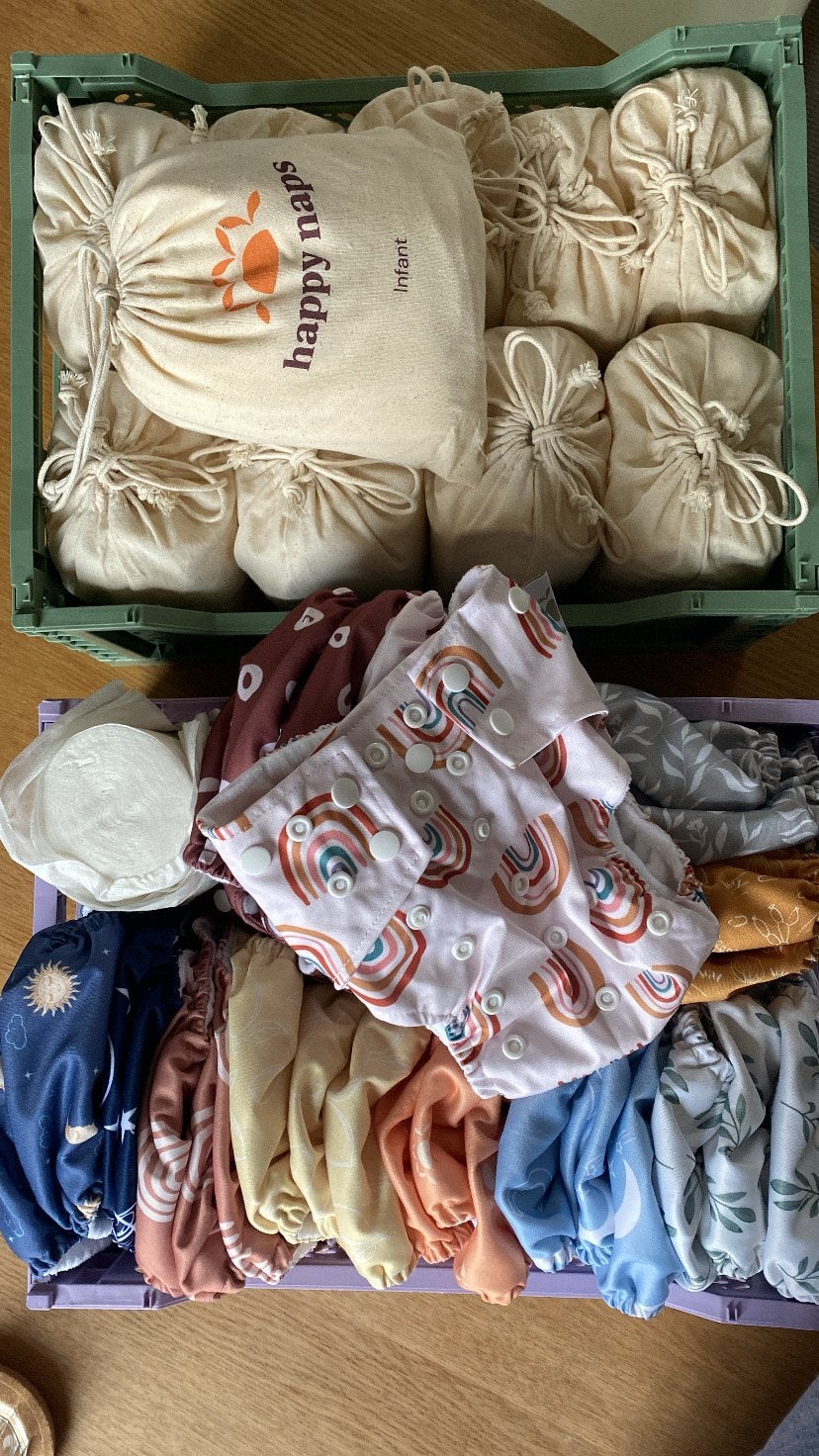 Set wasbare luiers Happy Naps, Ophalen of Verzenden, Zo goed als nieuw
