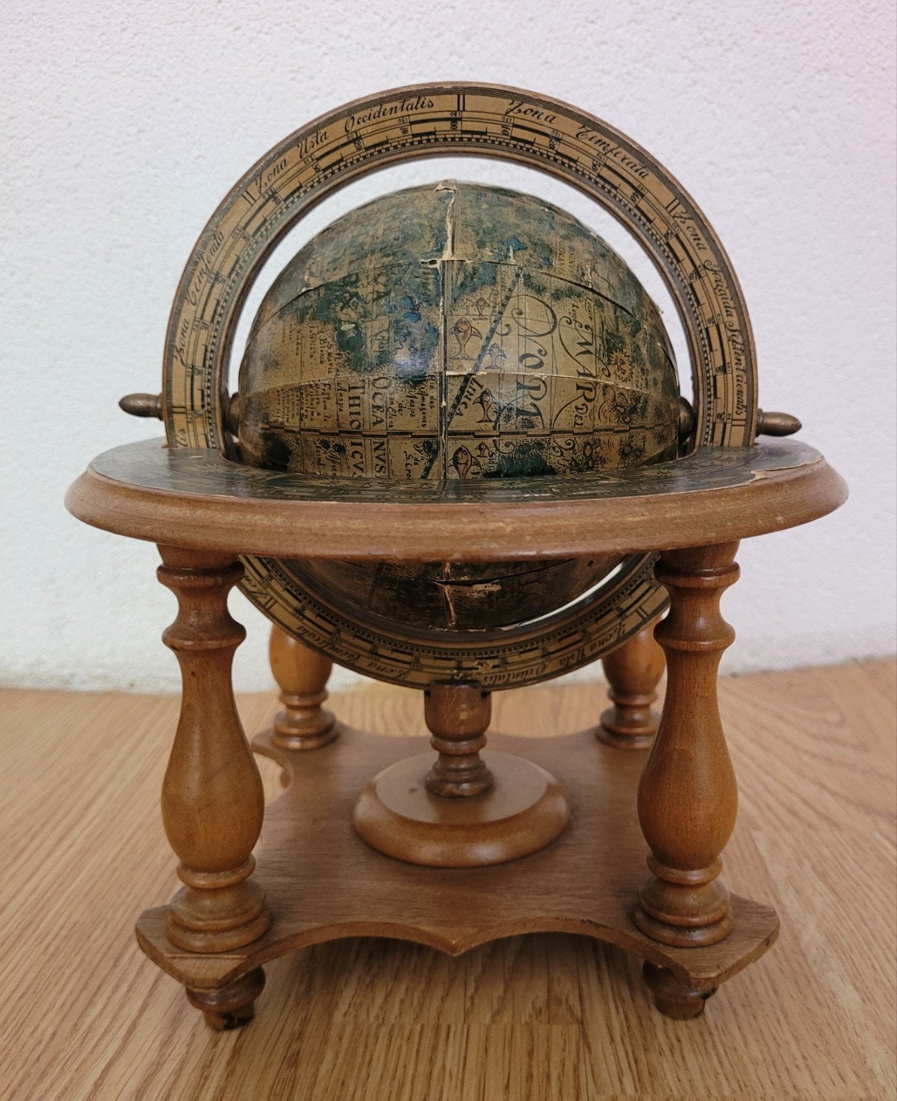 Vintage Italiaanse globe / wereldbol Mercurio d'Oro, Huis en Inrichting, Woonaccessoires | Wereldbollen, Ophalen of Verzenden