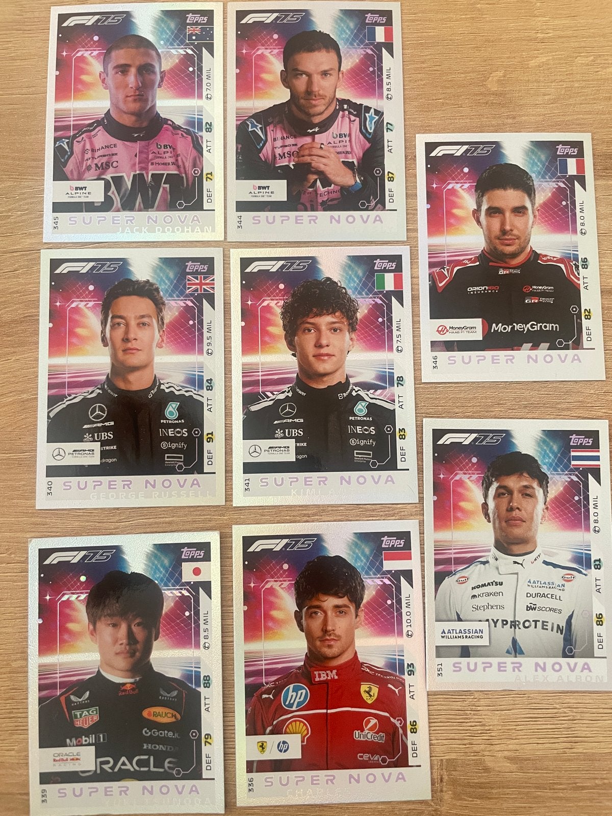 Topps F1S Super Nova Formule 1 Kaarten - Diverse Coureurs, Ophalen of Verzenden, Zo goed als nieuw, Overige sporten, Spelerskaart