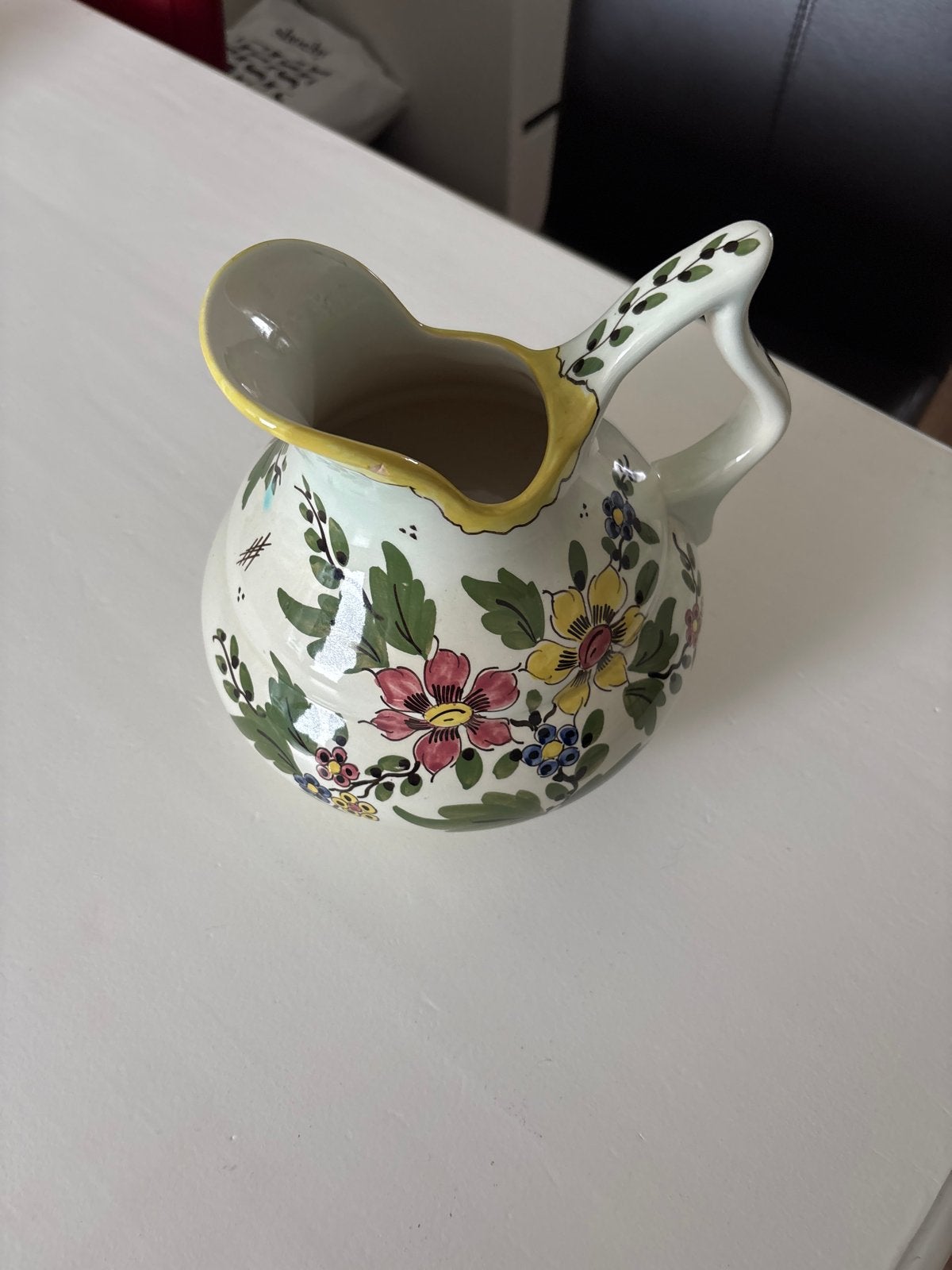 Vintage Anjer Holland Bloemenkan - Handgeschilderd, Ophalen