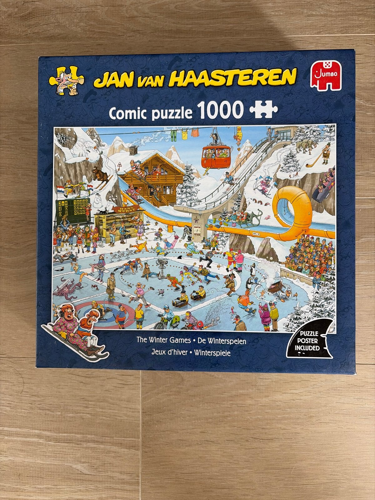 Jan van Haasteren De Winterspelen 1000 stukjes, Ophalen of Verzenden, 500 t/m 1500 stukjes, Zo goed als nieuw, Legpuzzel