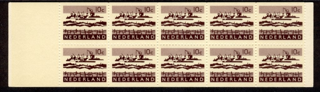 Ned. NVPH PB 5m 10 x 10 ct. Deltawerken 1966 met telblokje, Postzegels en Munten, Ophalen of Verzenden, Na 1940, Postfris