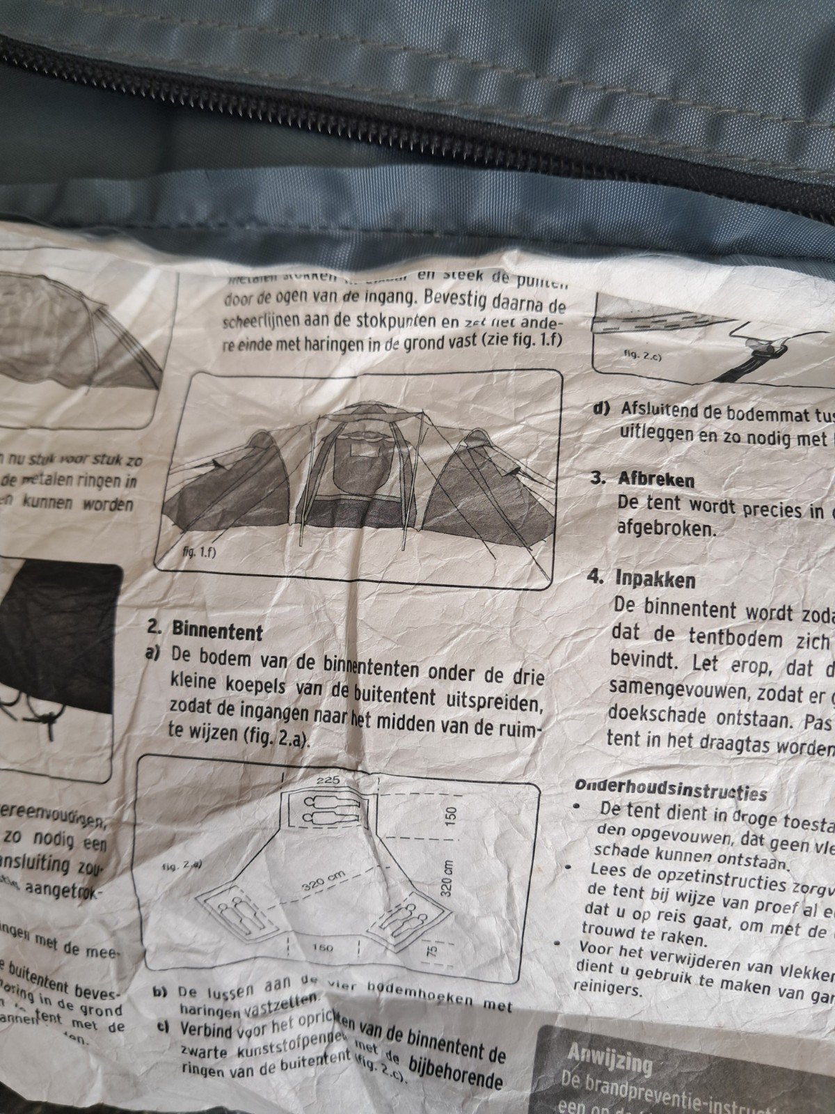 Complete koepeltent met 3 slaapcabines - Fun Camp, Caravans en Kamperen, Tenten, tot en met 3, Gebruikt, Ophalen of Verzenden