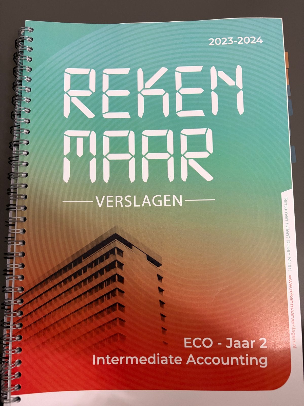Reken Maar Verslagen ECO - Jaar 2 Intermediate Accounting, Boeken, Ophalen of Verzenden, Gamma, Zo goed als nieuw, WO
