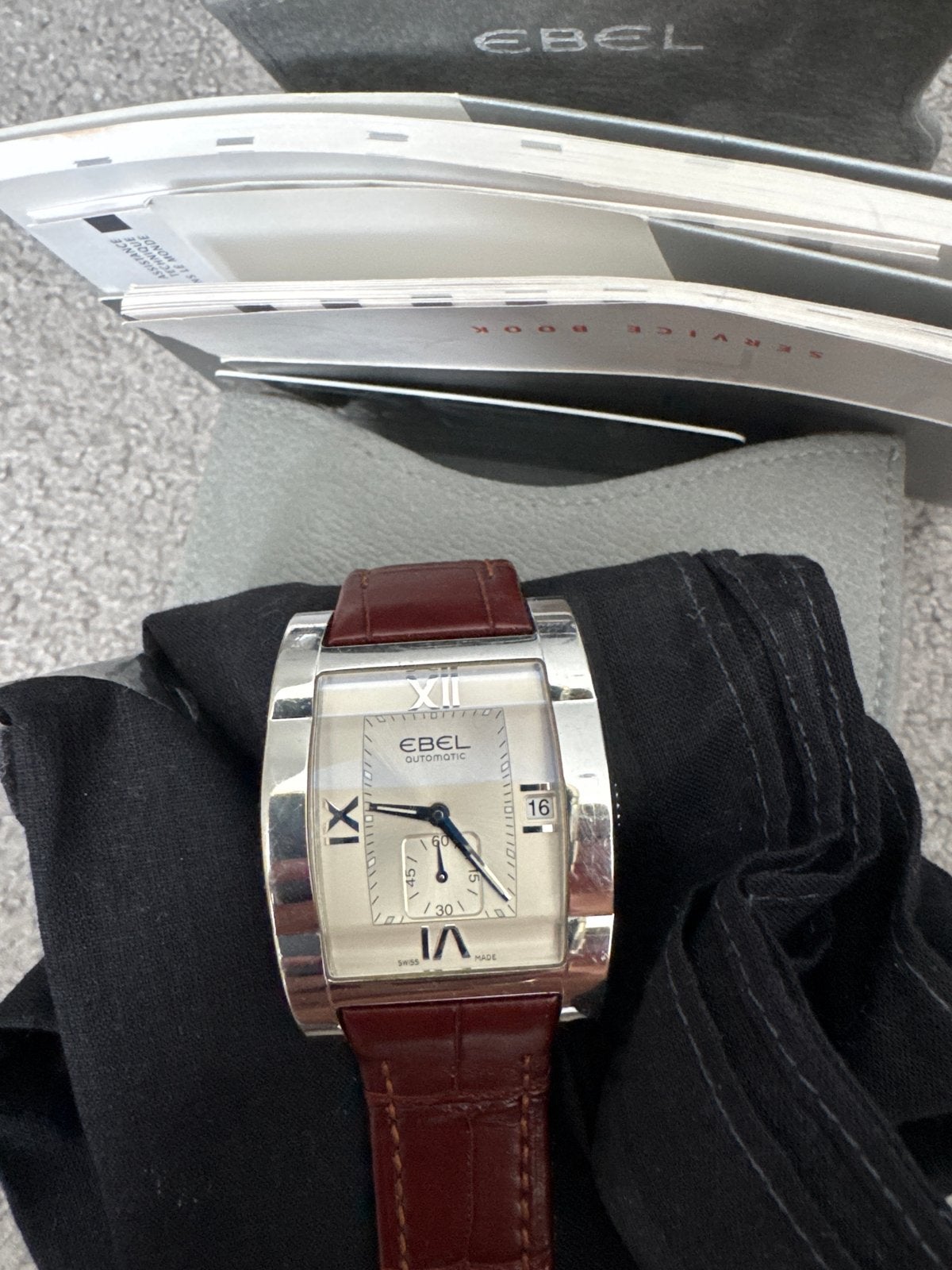 Ebel Automatic Horloge - Zo goed als nieuw, Sieraden, Tassen en Uiterlijk, Overige merken, Leer, Staal, Polshorloge