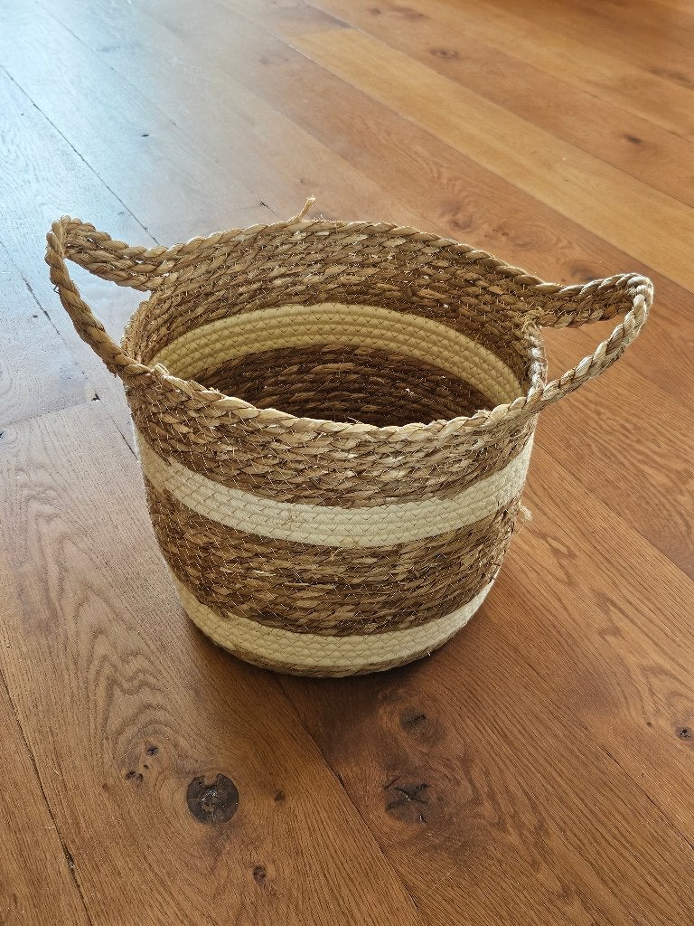 Mand met handgrepen, Gebruikt, Mand, Rond, Ophalen of Verzenden