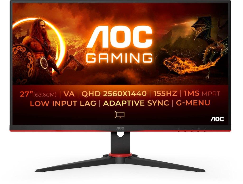 Dual monitor + monitorarm, Computers en Software, Monitoren, Gebruikt, AOC Gaming, Ophalen of Verzenden, In hoogte verstelbaar