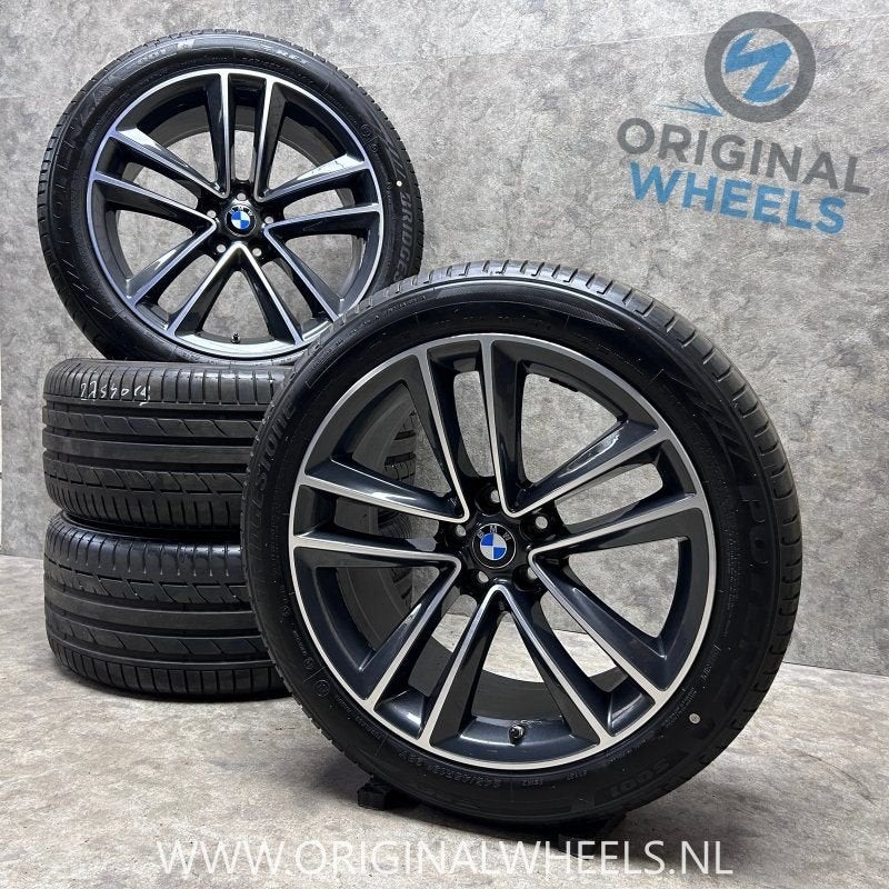 19 inch originele velgen + zomerbanden BMW 7 serie G11 G12, Gebruikt, -, -, Banden en Velgen