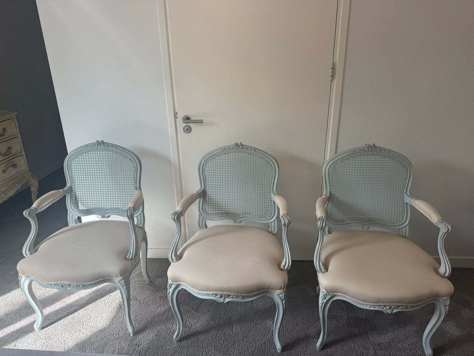 Set van 4 antieke Franse Louis XVI stoelen, Ophalen