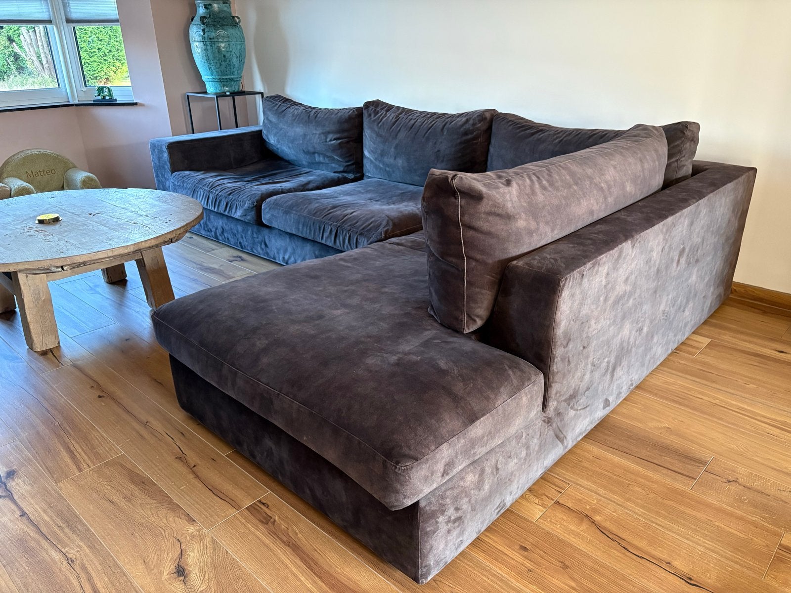 Room 108 loungebank model Annabel, 335cm breed, Ophalen, Gebruikt, 100 tot 125 cm, Hoekbank