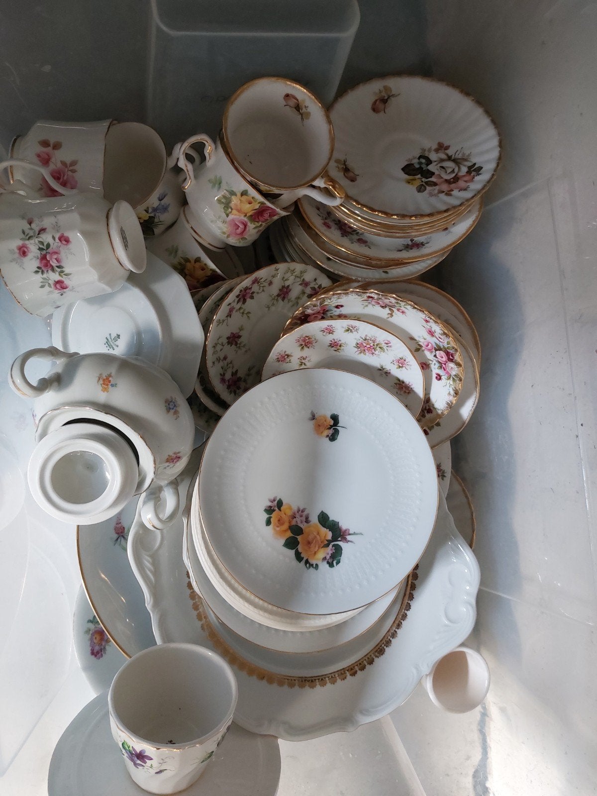Grote collectie vintage serviesgoed, diverse merken, Ophalen