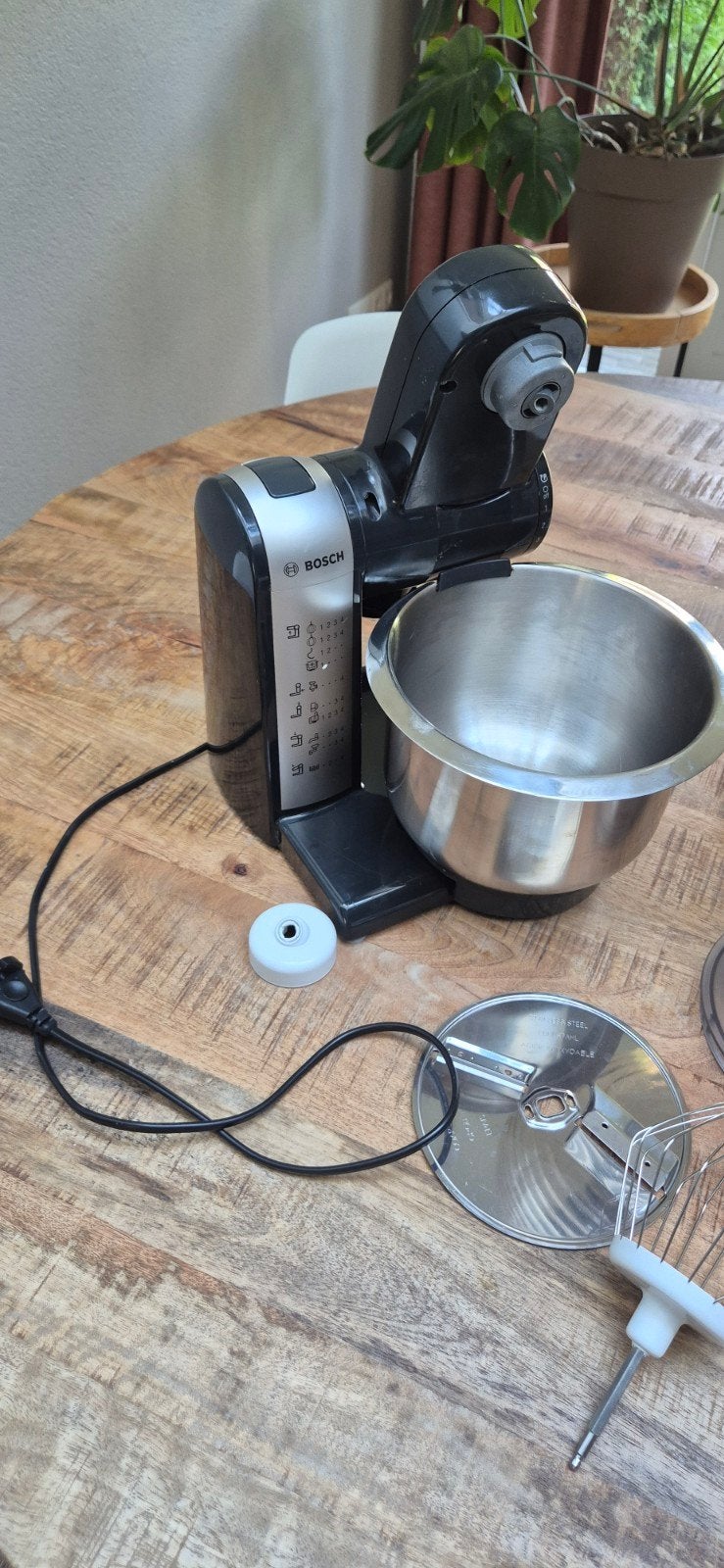 Bosch MUZ4DS4 Keukenmachine Complete Set - Z.G.A.N., 4 liter of meer, Ophalen of Verzenden, Zo goed als nieuw, 3 snelheden of meer
