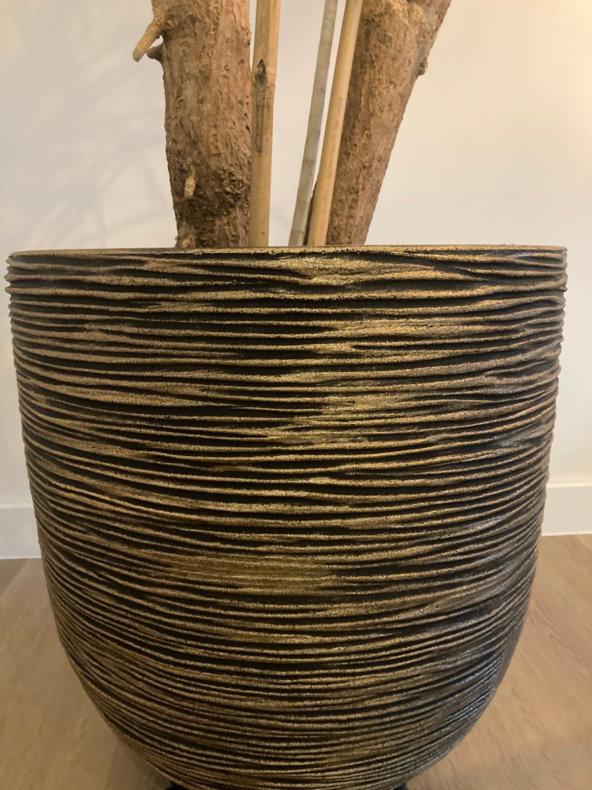 Capi Europe Nature Rib pot Goud Kunststof, Ophalen, Kunststof, 40 cm of meer, Rond